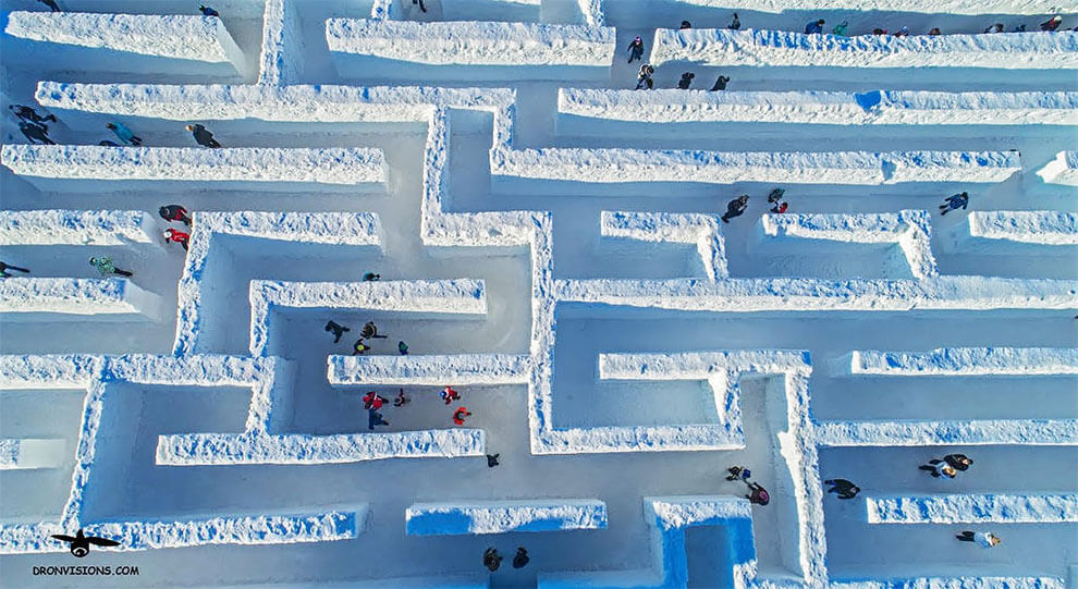 Самый большой в мире лабиринт из снега, фото 1